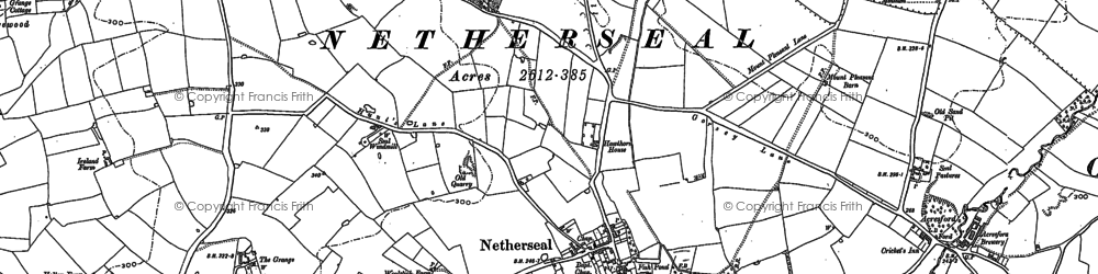 Old map of Netherseal in 1900