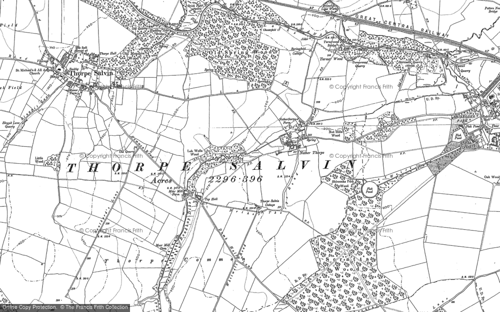 Old Map of Netherthorpe, 1901 - 1929 in 1901