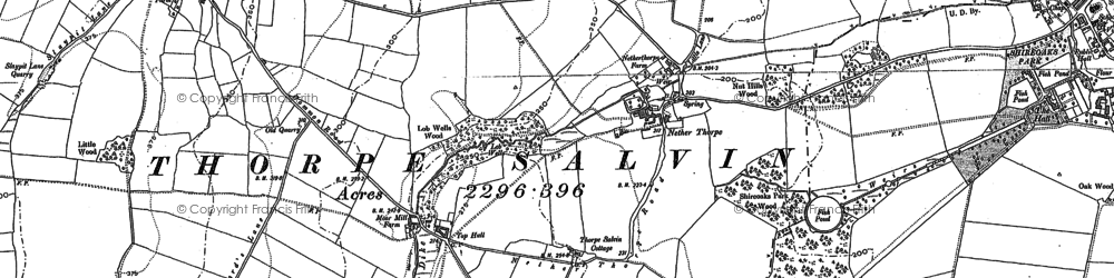 Old map of Netherthorpe in 1901