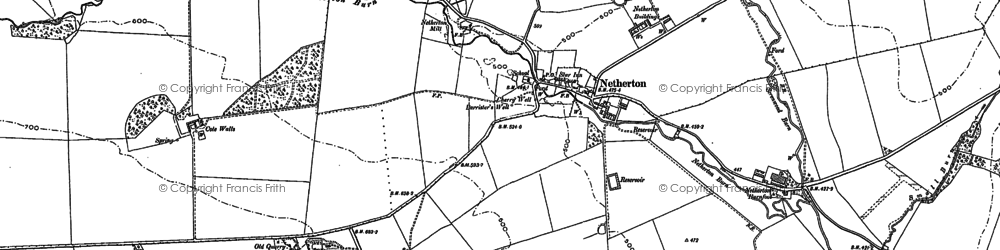 Old map of Netherton Northside in 1896