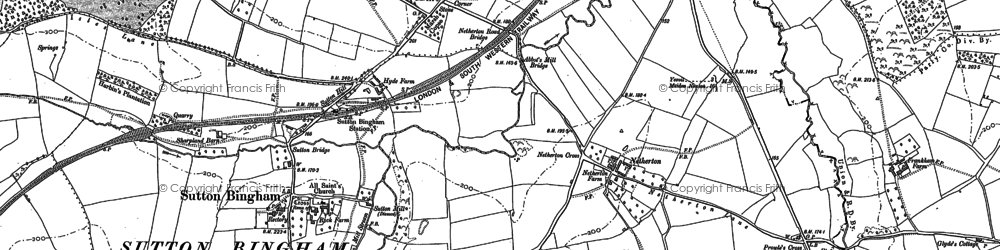 Old map of Netherton in 1901
