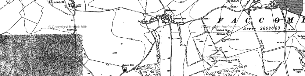 Old map of Netherton in 1909
