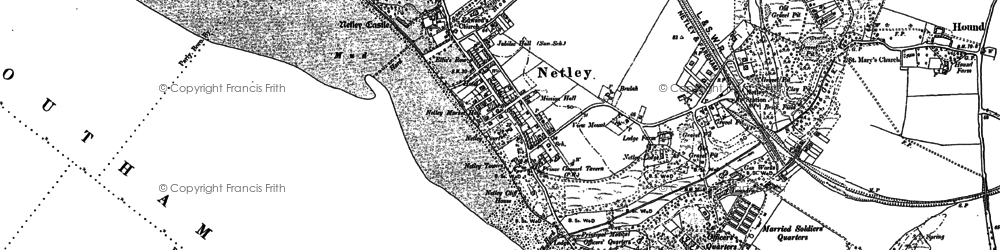 Old map of Netley in 1895