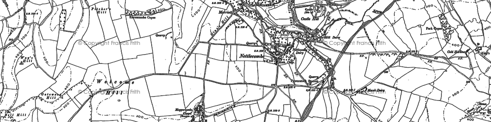 Old map of Merriott in 1903