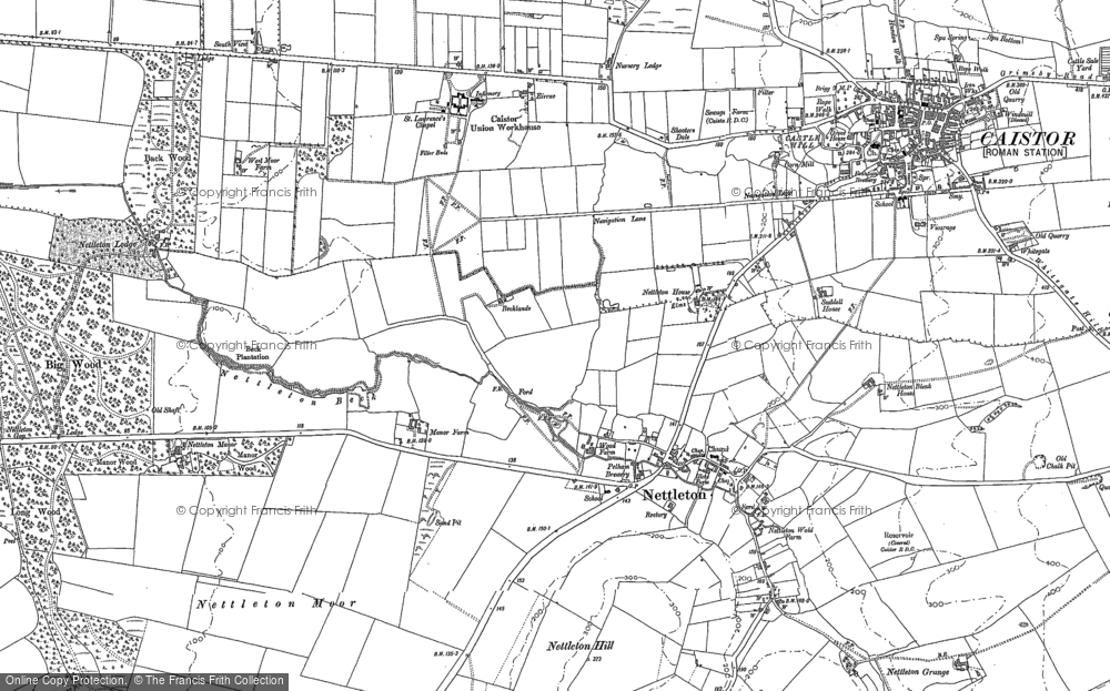 Old Map of Nettleton, 1886 - 1887 in 1886