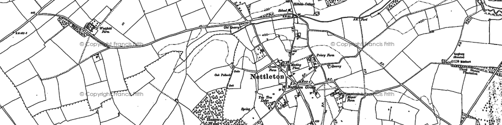 Old map of Nettleton Shrub in 1898