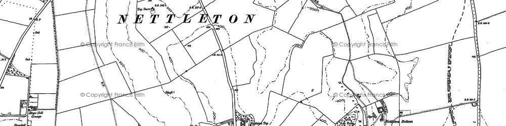 Old map of Nettleton Top in 1886