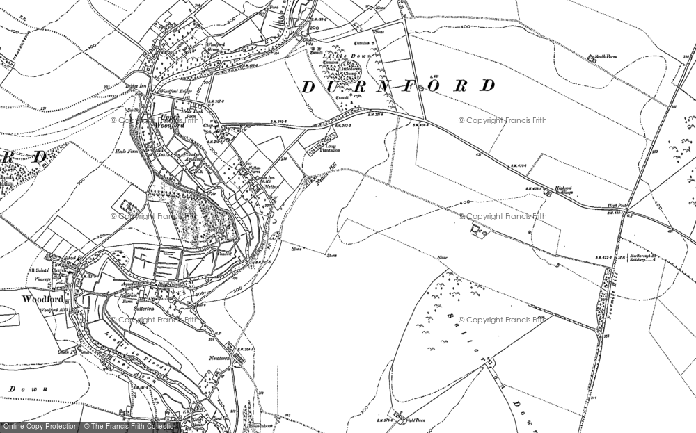 Old Map of Netton, 1899 - 1900 in 1899