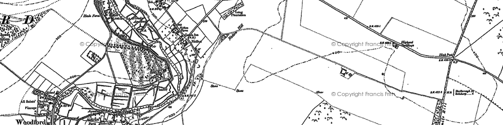 Old map of Netton in 1899