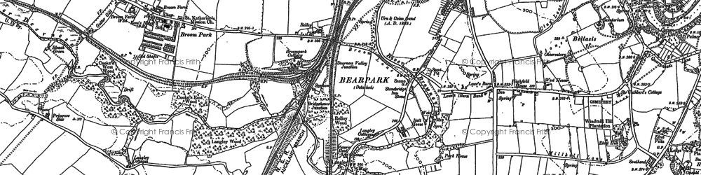 Old map of Nevilles Cross in 1895