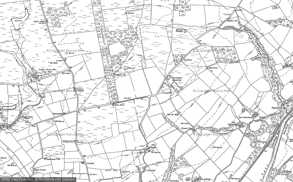 Old Map of Historic Map covering Brokenheugh in 1895