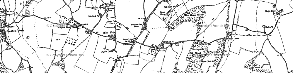 Old map of New Ash Green in 1895