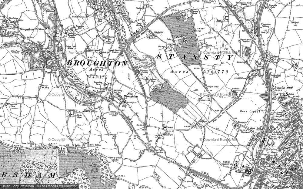 Old Map of New Broughton, 1898 - 1910 in 1898