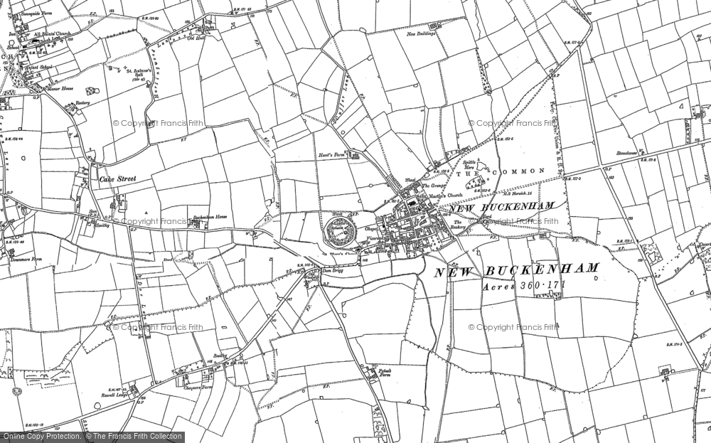 Old Map of New Buckenham, 1882 - 1883 in 1882