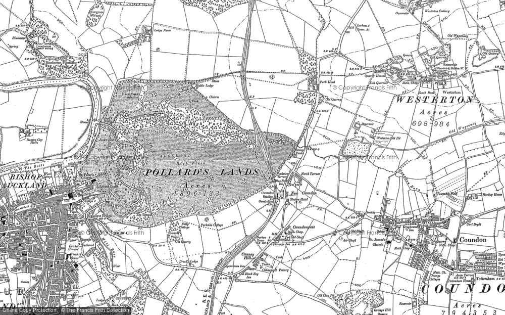 Old Map of New Coundon, 1896 in 1896