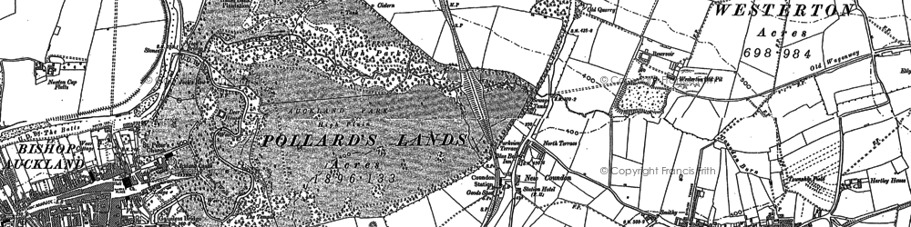 Old map of New Coundon in 1896