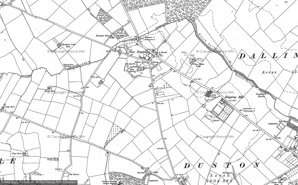 Old Map of New Duston, 1884 in 1884