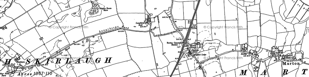 Old map of New Ellerby in 1889