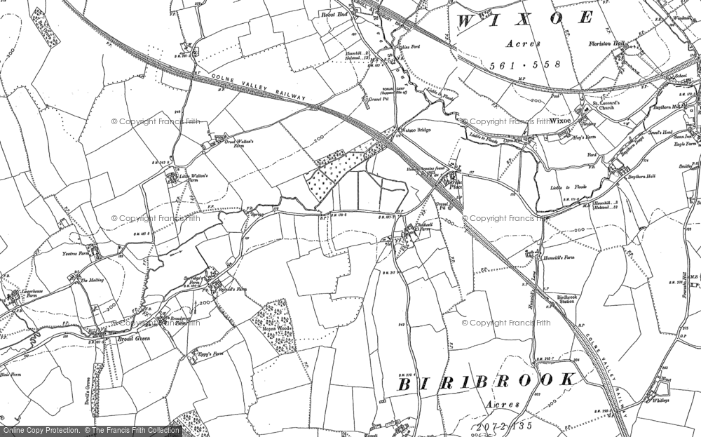 Old Map of Historic Map covering Roost End in 1896