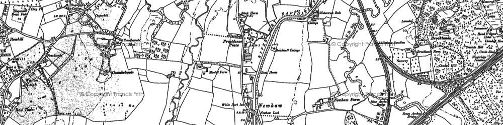 Old map of New Haw in 1895