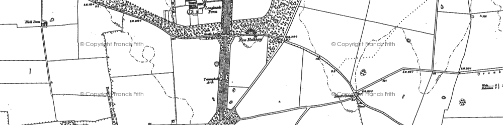 Old map of Blunt's Corner in 1886