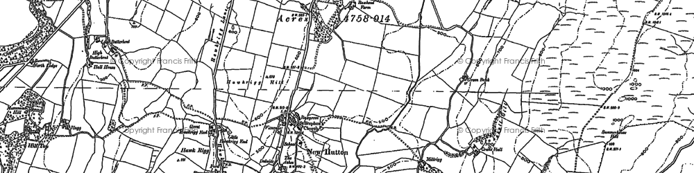 Old map of Borrans in 1896