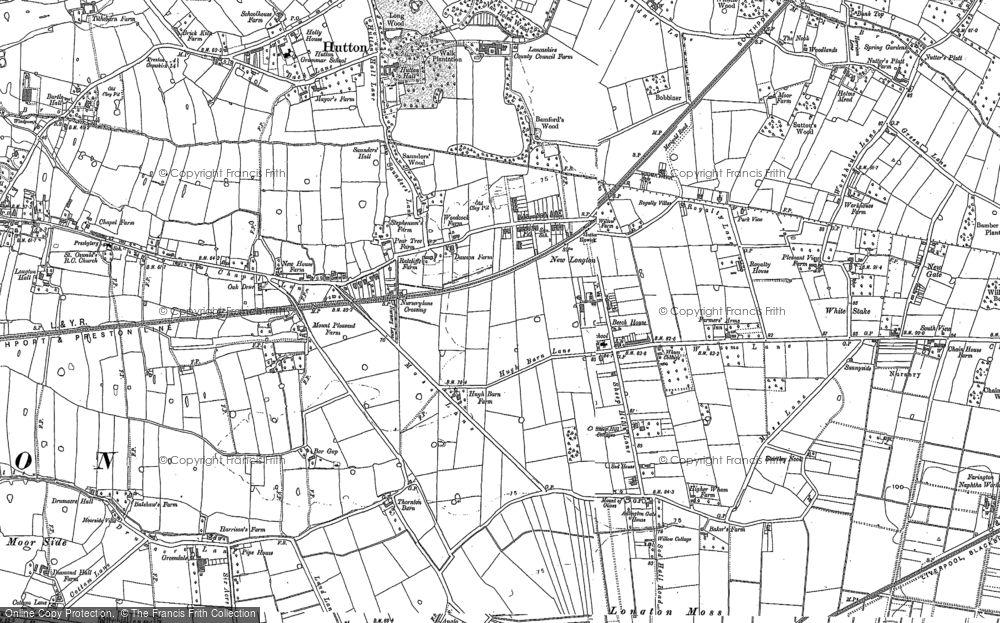 Old Map of New Longton, 1892 in 1892