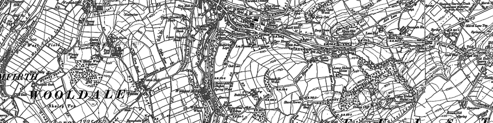 Old map of New Mill in 1888