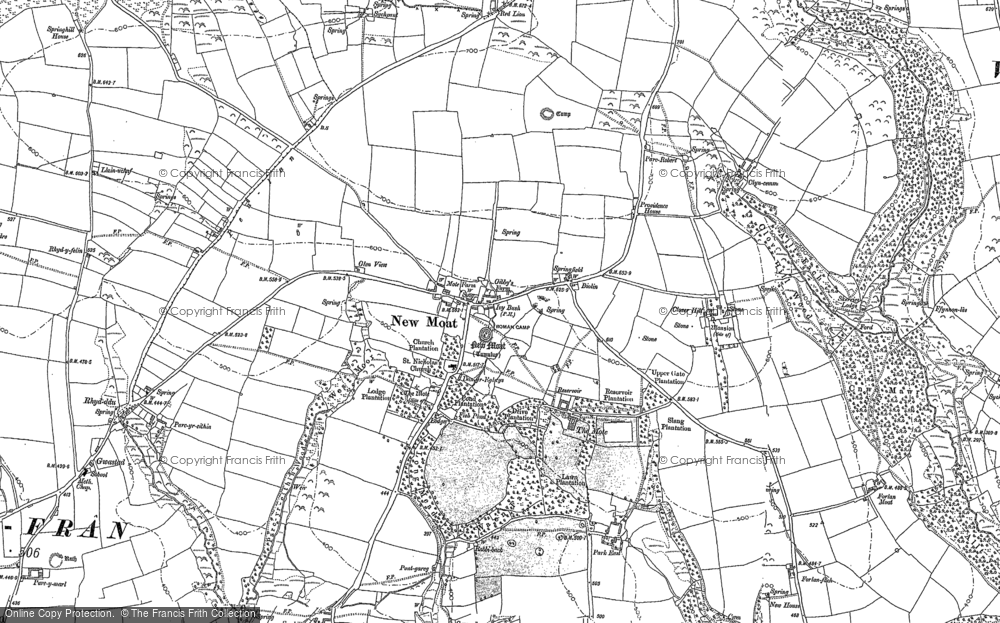 Old Map of New Moat, 1887 - 1888 in 1887