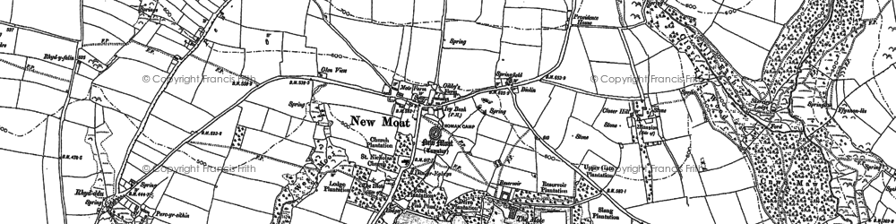 Old map of New Moat in 1887