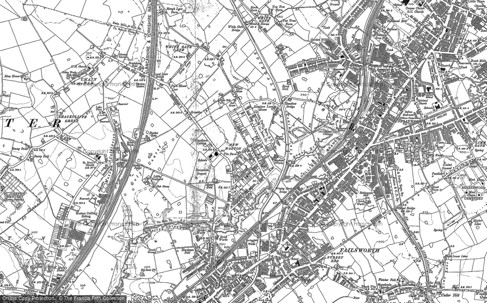 Old Map of New Moston, 1891 - 1906 in 1891