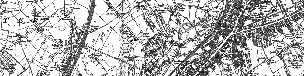 Old map of New Moston in 1891