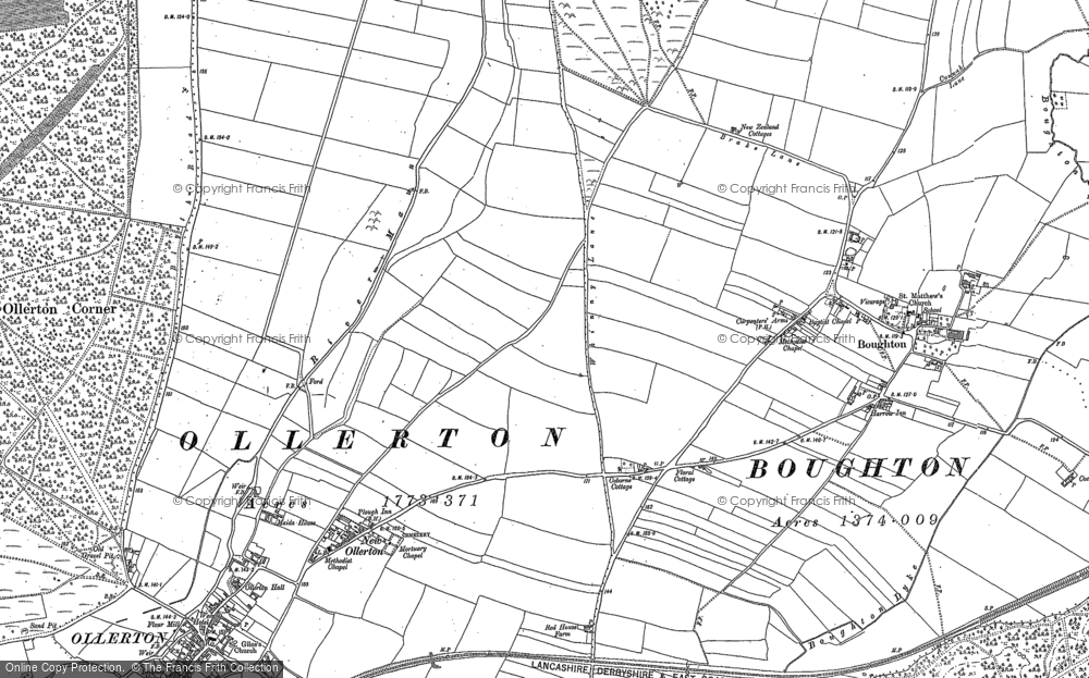 Old Map of New Ollerton, 1883 - 1884 in 1883