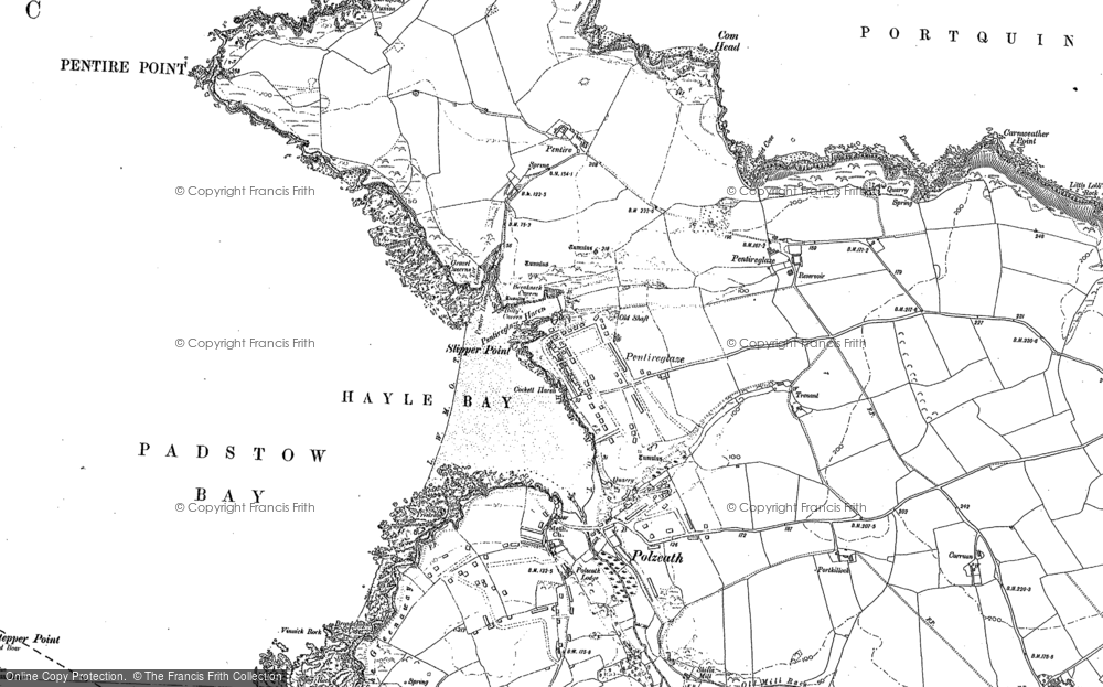 Old Map of New Polzeath, 1880 - 1905 in 1880
