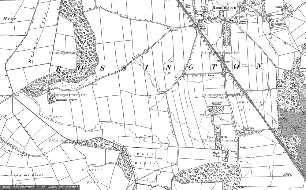 Old Map of New Rossington, 1891 - 1901 in 1891