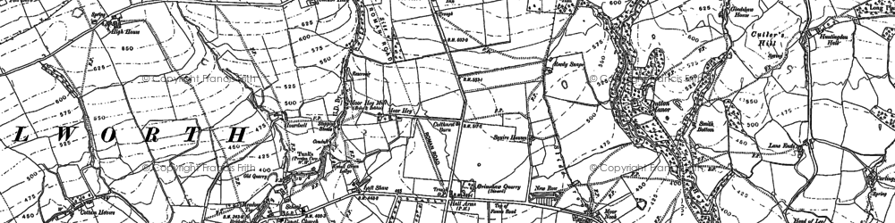 Old map of New Row in 1892
