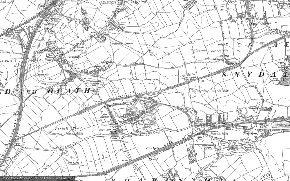 Old Map of New Sharlston, 1890 - 1891 in 1890