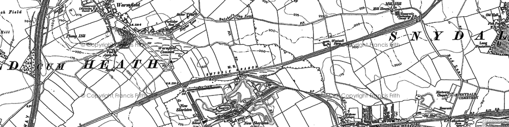 Old map of New Sharlston in 1890