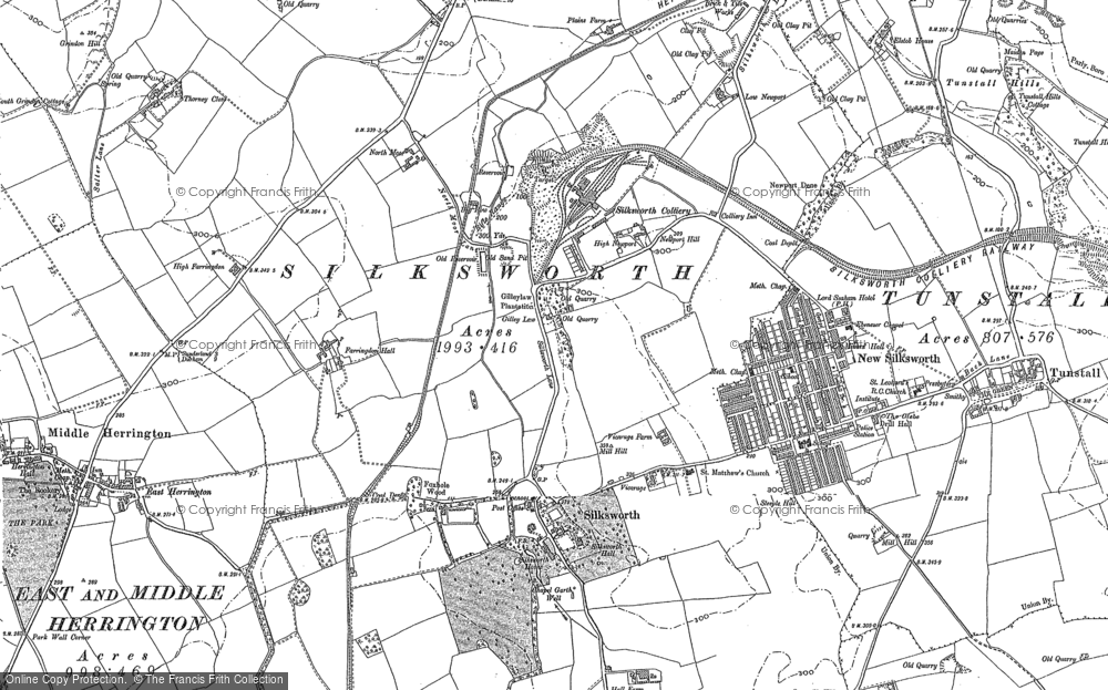 Old Map of New Silksworth, 1914 in 1914