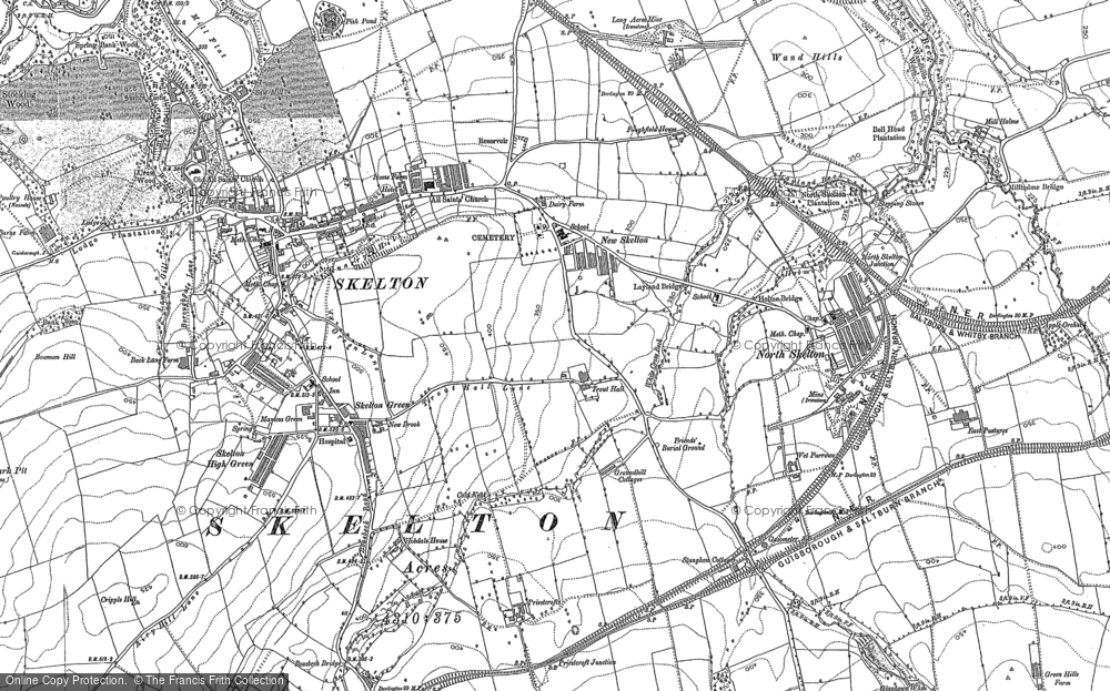 Old Map of Historic Map covering Skelton in 1893
