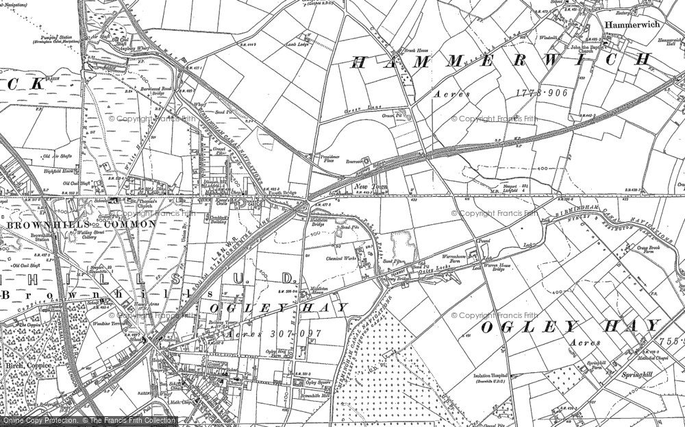 Old Map of New Town, 1883 in 1883