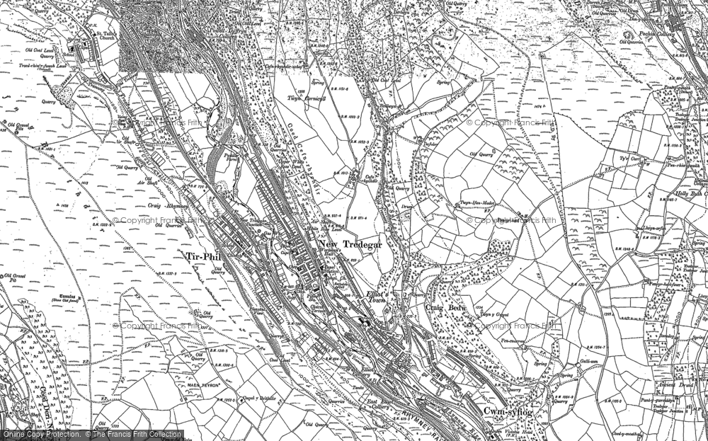 Old Map of Historic Map covering Bedlwyn in 1915