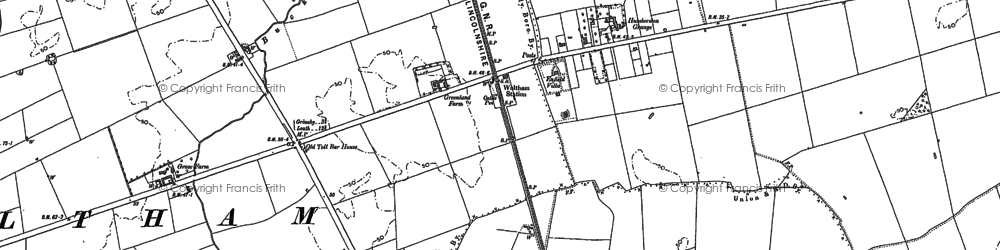 Old map of New Waltham in 1881