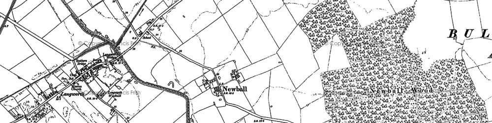 Old map of Newball in 1885