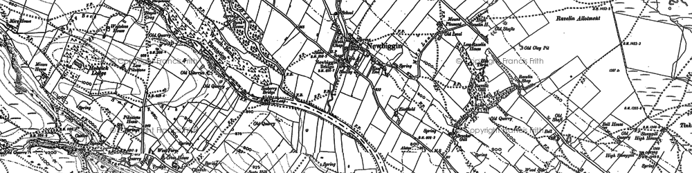 Old map of Bowlees in 1896