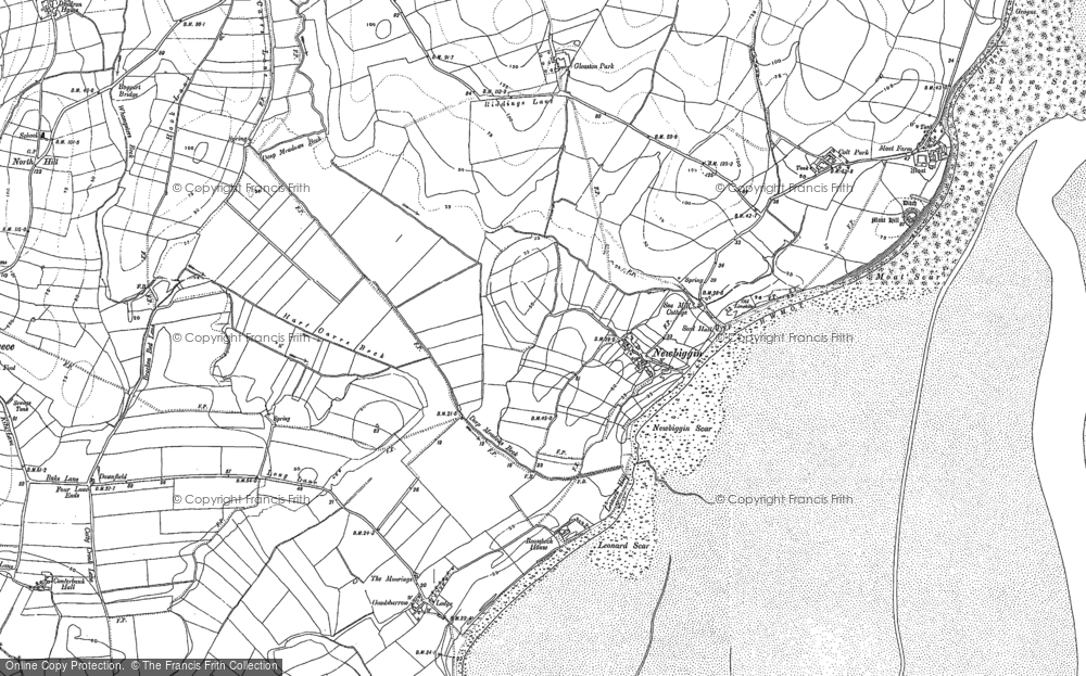 Old Map of Newbiggin, 1910 - 1911 in 1910