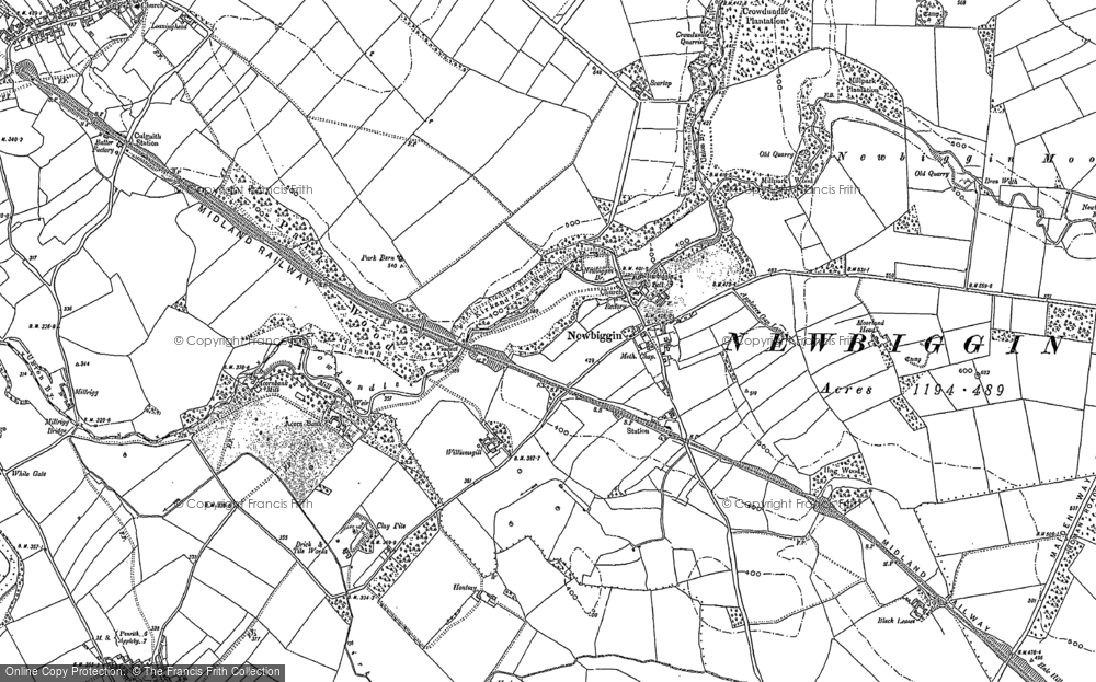 Old Map of Newbiggin, 1913 in 1913