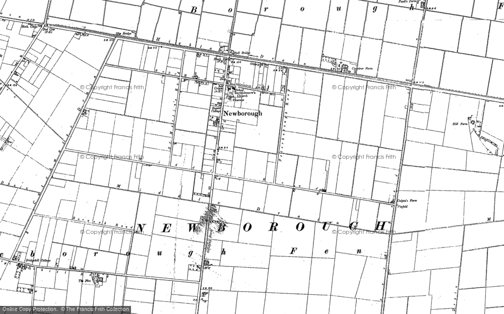 Old Map of Newborough, 1899 - 1900 in 1899