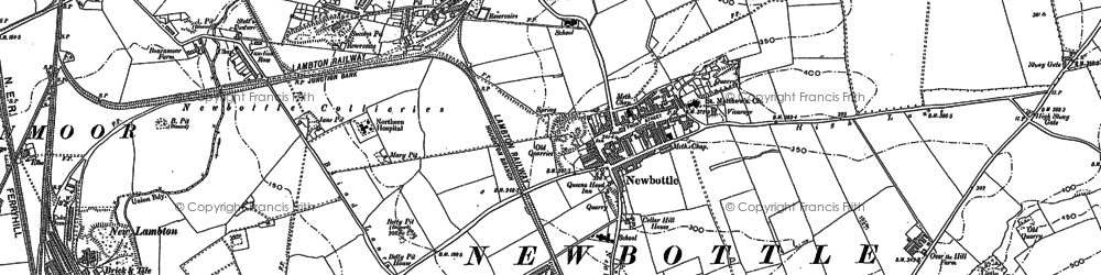 Old map of Newbottle in 1895
