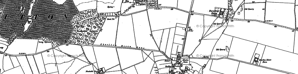 Old map of Newbottle in 1898